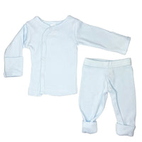 Classic Blue & White 4 piece set - Vest, Top, Trousers & Hat Outift Soft Touch 