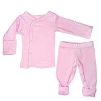 Classic Pink & White 4 piece set - Vest, Top, Trousers & Hat Set Soft Touch 