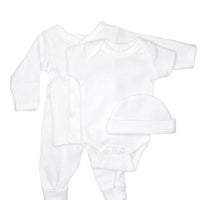 Classic White 4 piece set - Vest, Top, Trousers & Hat Outift Soft Touch 