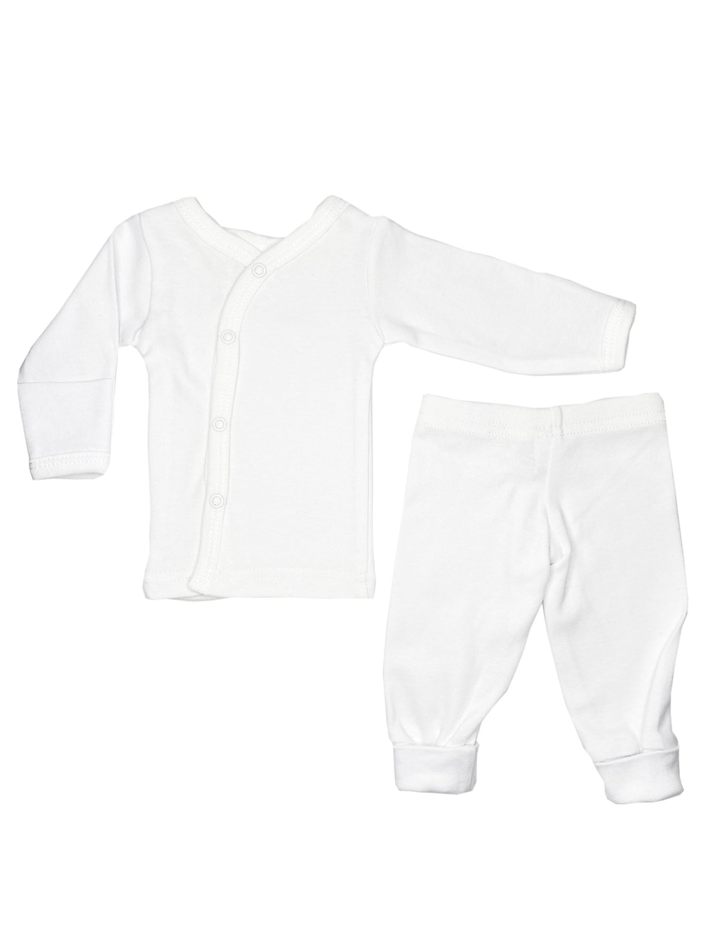 Classic White 4 piece set - Vest, Top, Trousers & Hat Outift Soft Touch 