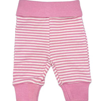 Organic Cotton Pink Thin Stripe Trousers Trousers / Leggings Fixoni 