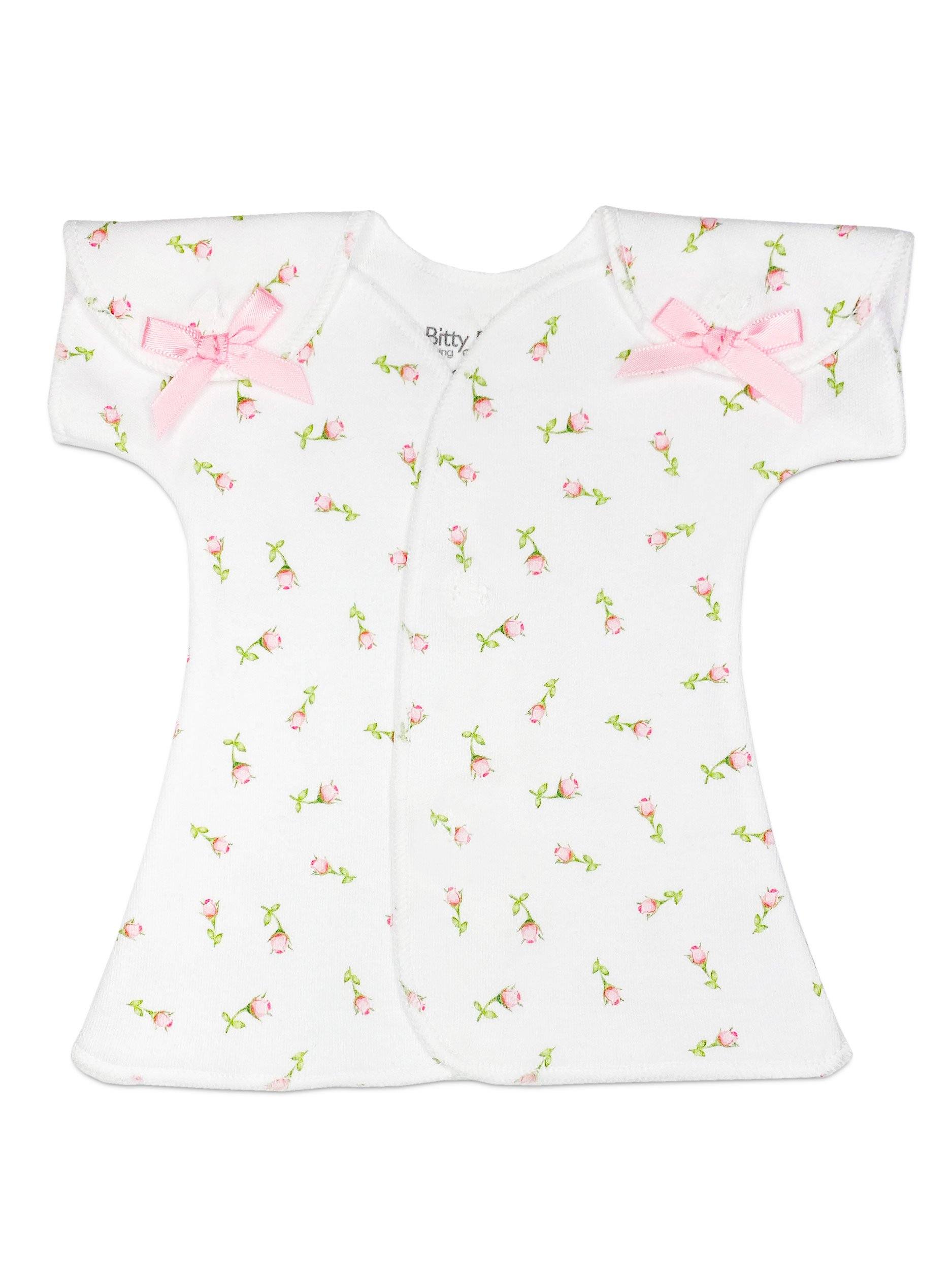 Little Rose Wrap Dress (Prem 1-3lbs & 3-5lb) - Dress - Itty Bitty Baby Clothing