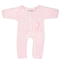 Velour Preemie Baby Sleepsuit: Pink 'Special Little Me' Sleepsuit / Babygrow Tiny Chick 