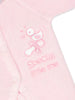 Velour Preemie Baby Sleepsuit: Pink 'Special Little Me' - Sleepsuit / Babygrow - Tiny Chick