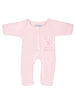 Velour Preemie Baby Sleepsuit: Pink 'Special Little Me' - Sleepsuit / Babygrow - Tiny Chick