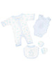 Blue Elephant 4 Piece Set - Sleepsuit, Vest, Bib & Mitts - Set - Tiny Chick