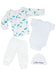 Blue Whale 4 piece set - Vest, Top, Trousers & Hat Outift Soft Touch 