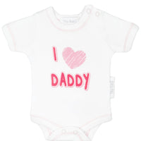 3 Pack Vests: I Love My Mummy & Daddy - Pink Bodysuit / Vest Tiny Chick 