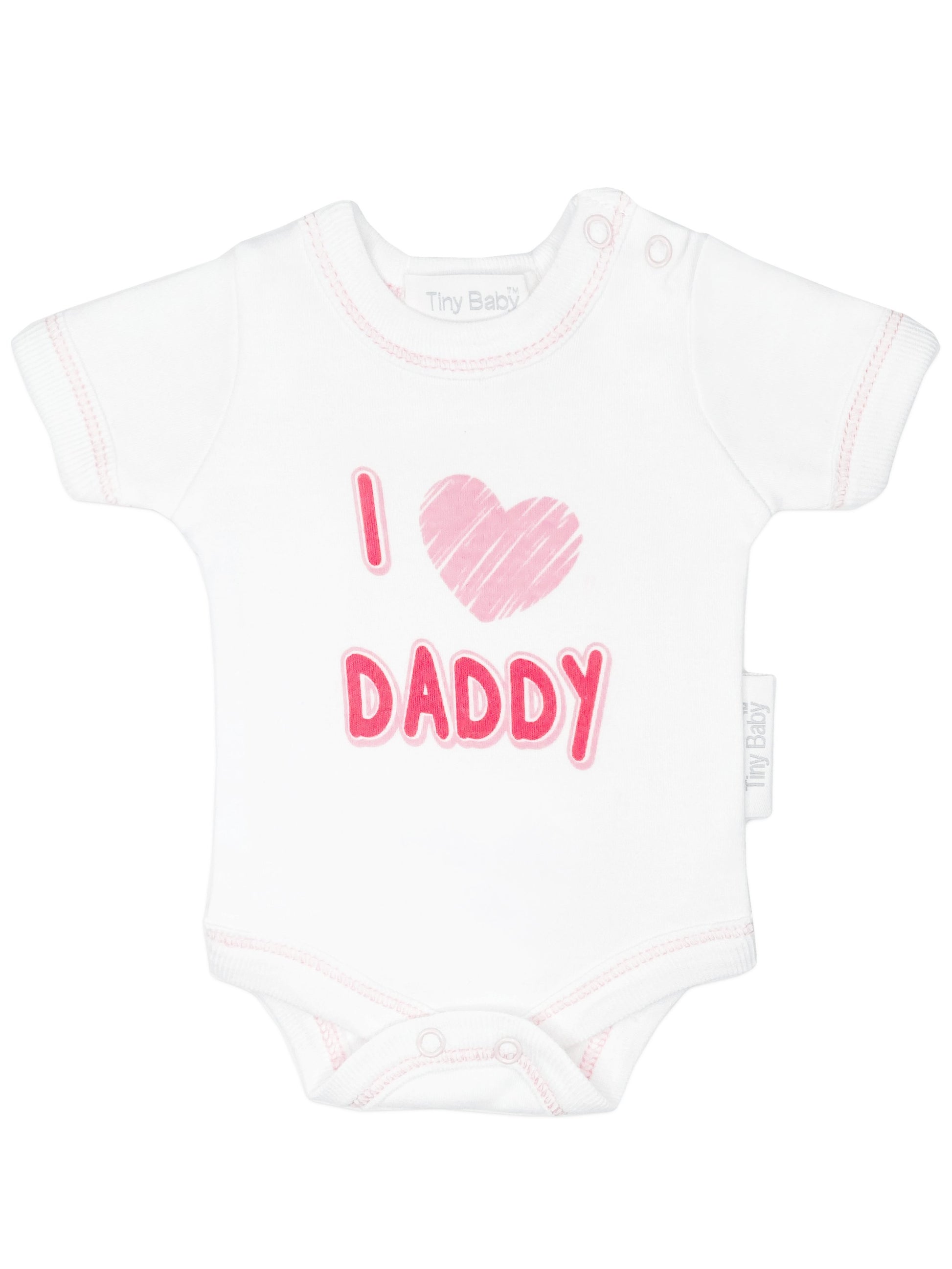 3 Pack Vests: I Love My Mummy & Daddy - Pink Bodysuit / Vest Tiny Chick 