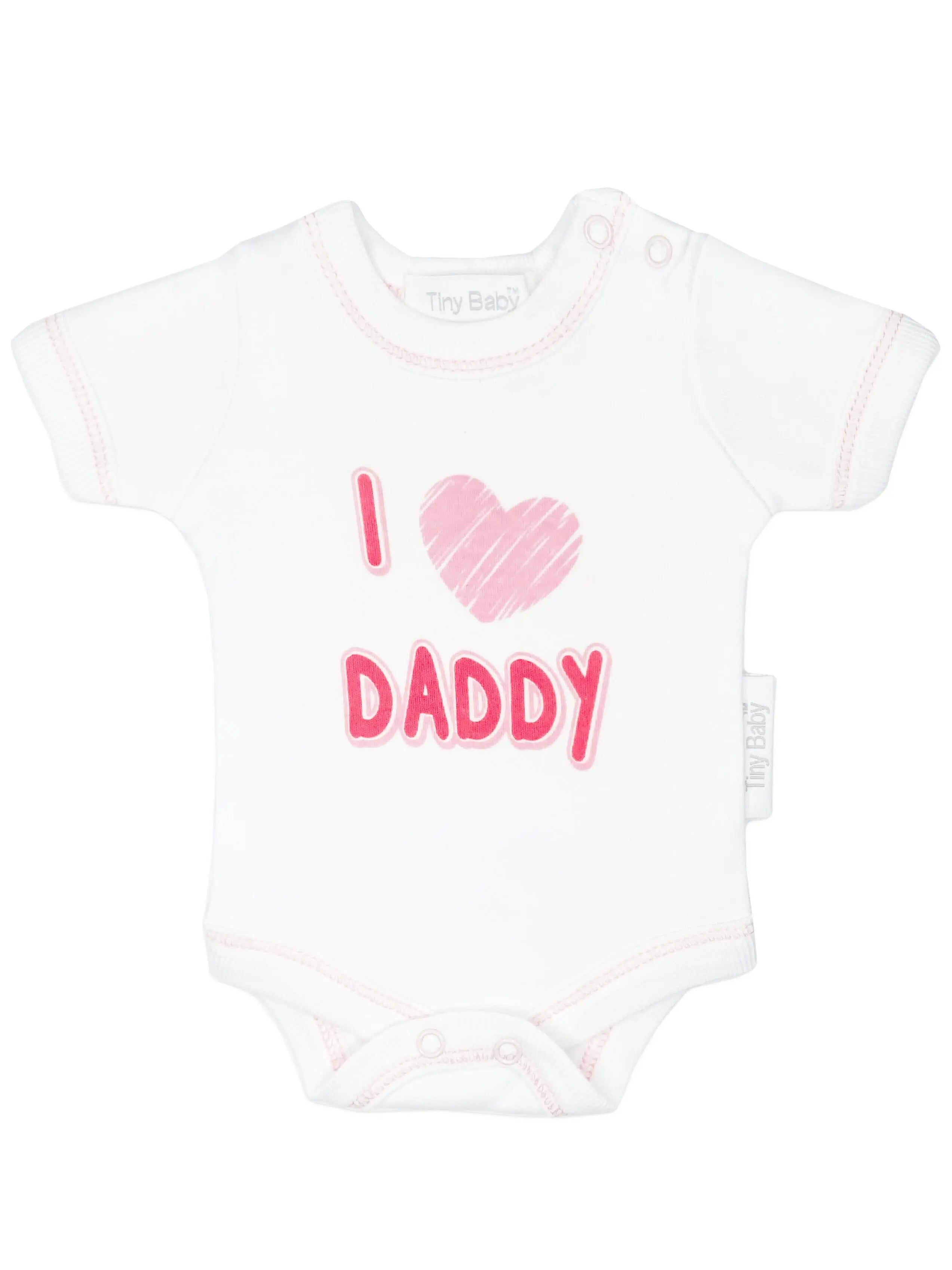 3 Pack Vests: I Love My Mummy & Daddy - Pink Bodysuit / Vest Tiny Chick 