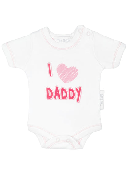 3 Pack Vests: I Love My Mummy & Daddy - Pink Bodysuit / Vest Tiny Chick 