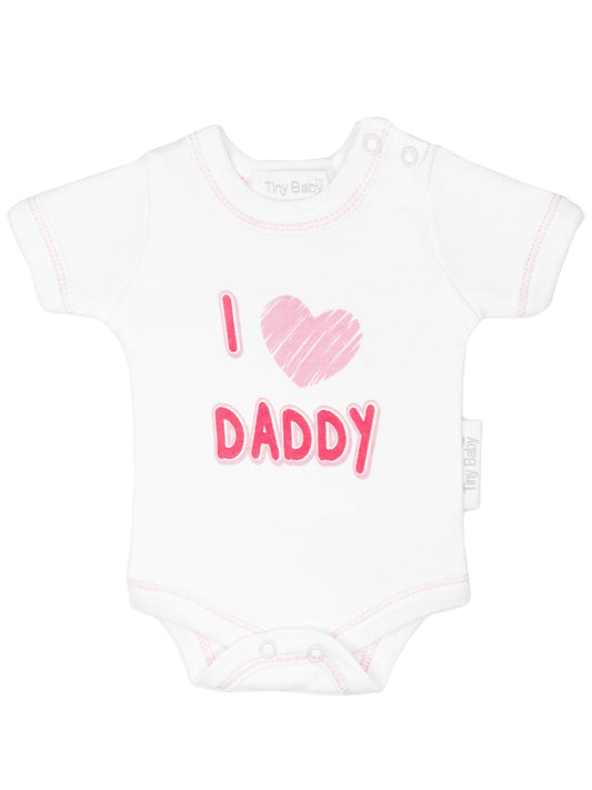 3 Pack Vests: I Love My Mummy & Daddy - Pink Bodysuit / Vest Tiny Chick 