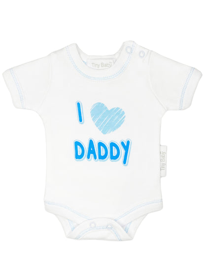 3 Pack Vests: I Love My Mummy & Daddy - Blue (3-5lbs & 5-8lbs) Set Tiny Chick 