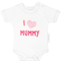 3 Pack Vests: I Love My Mummy & Daddy - Pink Bodysuit / Vest Tiny Chick 