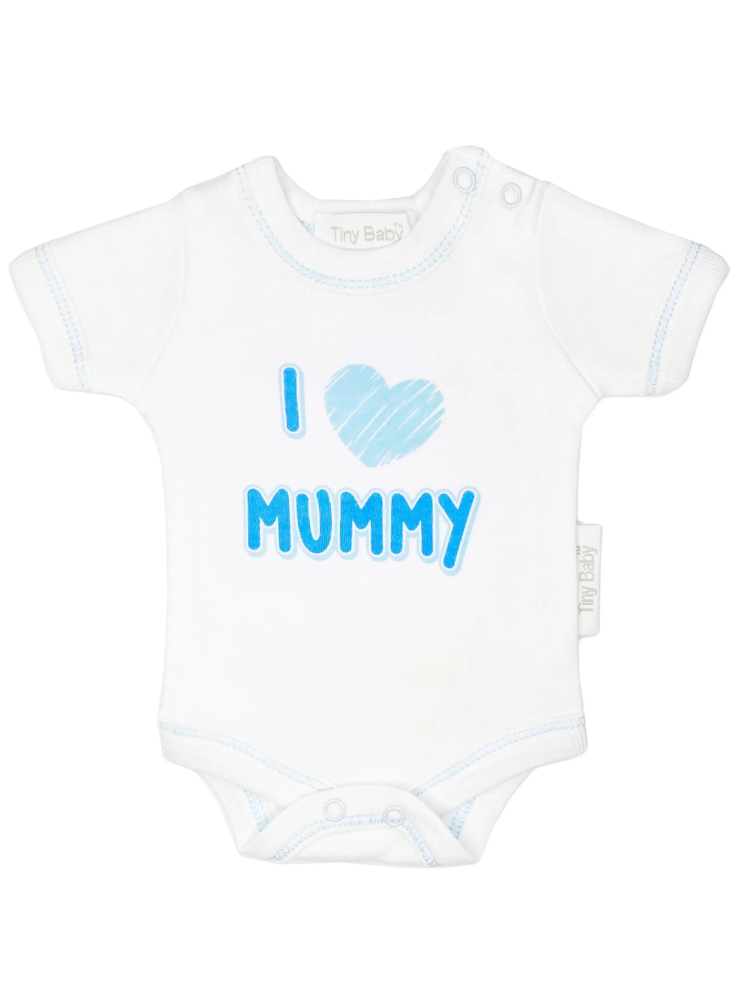 3 Pack Vests: I Love My Mummy & Daddy - Blue (3-5lbs & 5-8lbs) Set Tiny Chick 