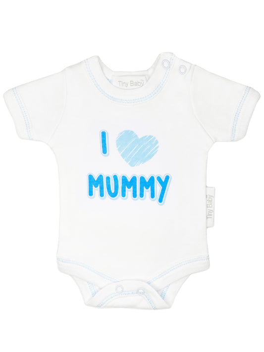3 Pack Vests: I Love My Mummy & Daddy - Blue (3-5lbs & 5-8lbs) Set Tiny Chick 