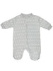 Tiny Baby Size Zip Up Footed Sleepsuit, Grey Polkadot - Sleepsuit / Babygrow - Baby Mode