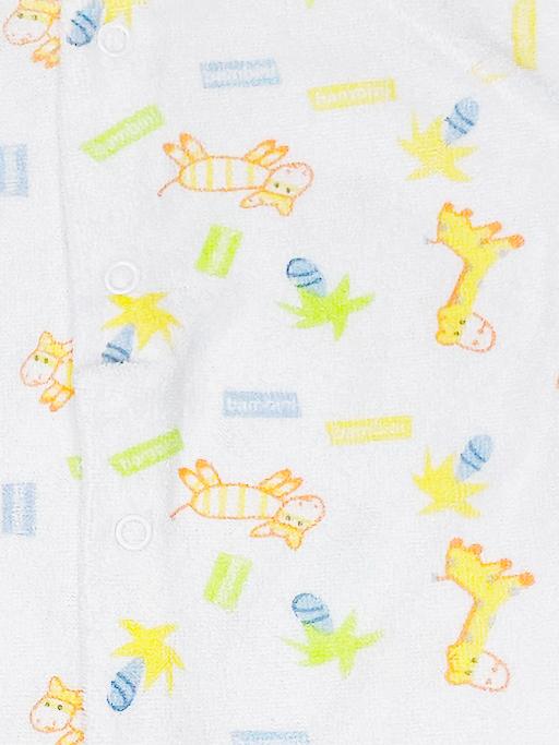 Terrycloth Tiny Baby Sleepsuit - Giraffe Print - Sleepsuit / Babygrow - Bambini