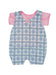 Pink and Blue Check Dungaree and T-shirt Set Dungaree Itty Bitty Baby Clothing 