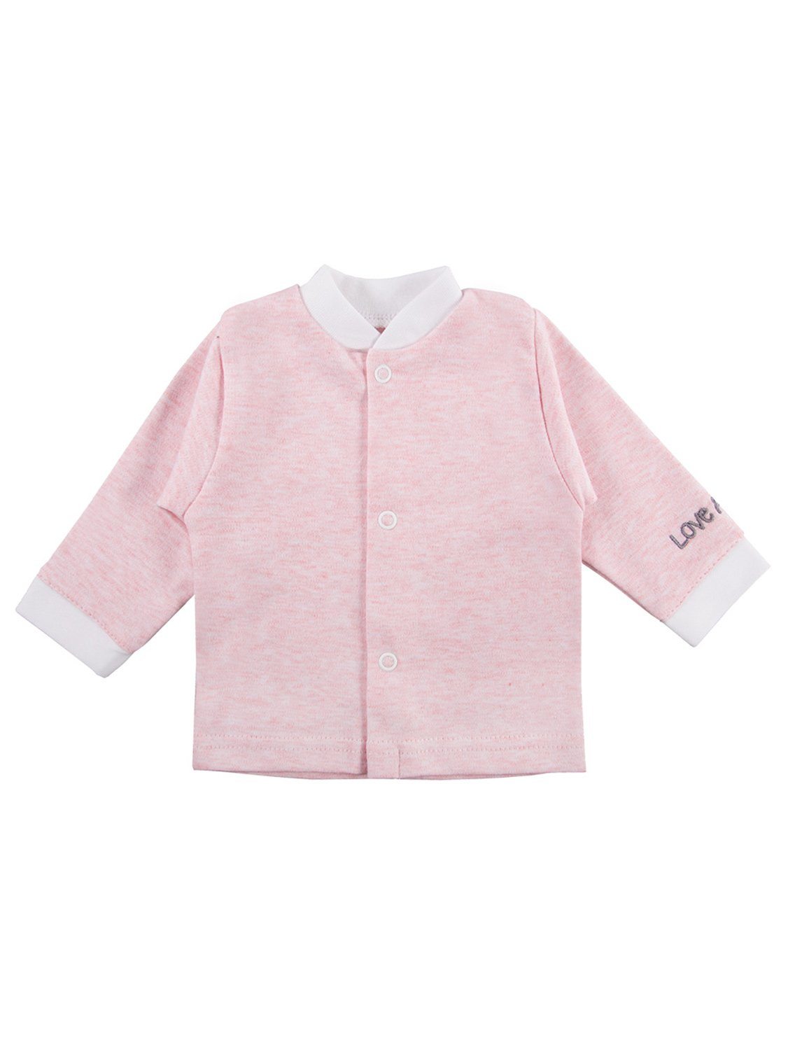 Early Baby Long Sleeved Top, "Love Alpaca" Embroidery - Pink - Top / T-shirt - EEVI