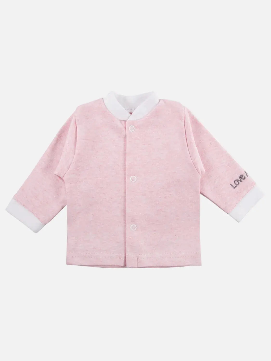 Early Baby Long Sleeved Top, "Love Alpaca" Embroidery - Pink Top / T-shirt EEVI 