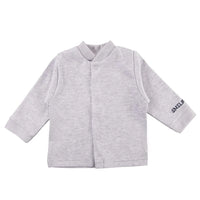 Early Baby Long Sleeved Top, "Smile Zebra" Embroidery, Grey Top / T-shirt EEVI 