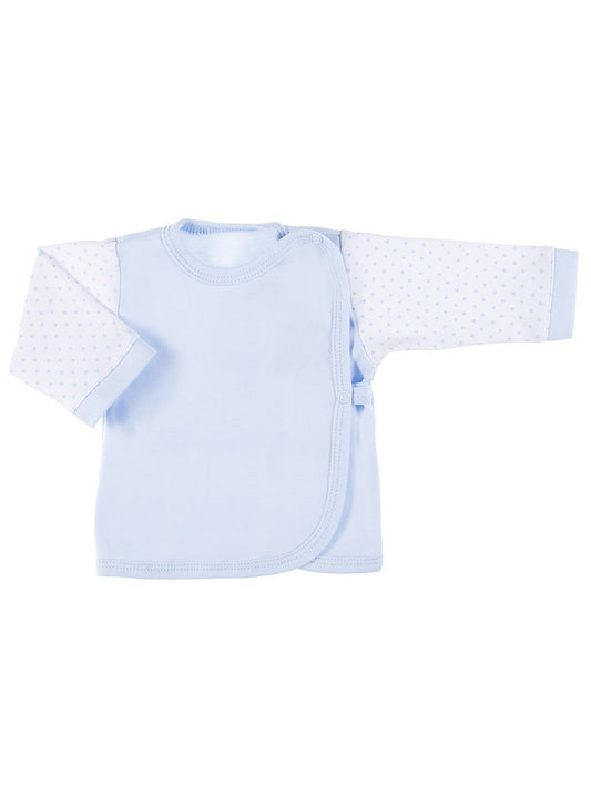Early Baby Wraparound Top, Blue Top / T-shirt EEVI 