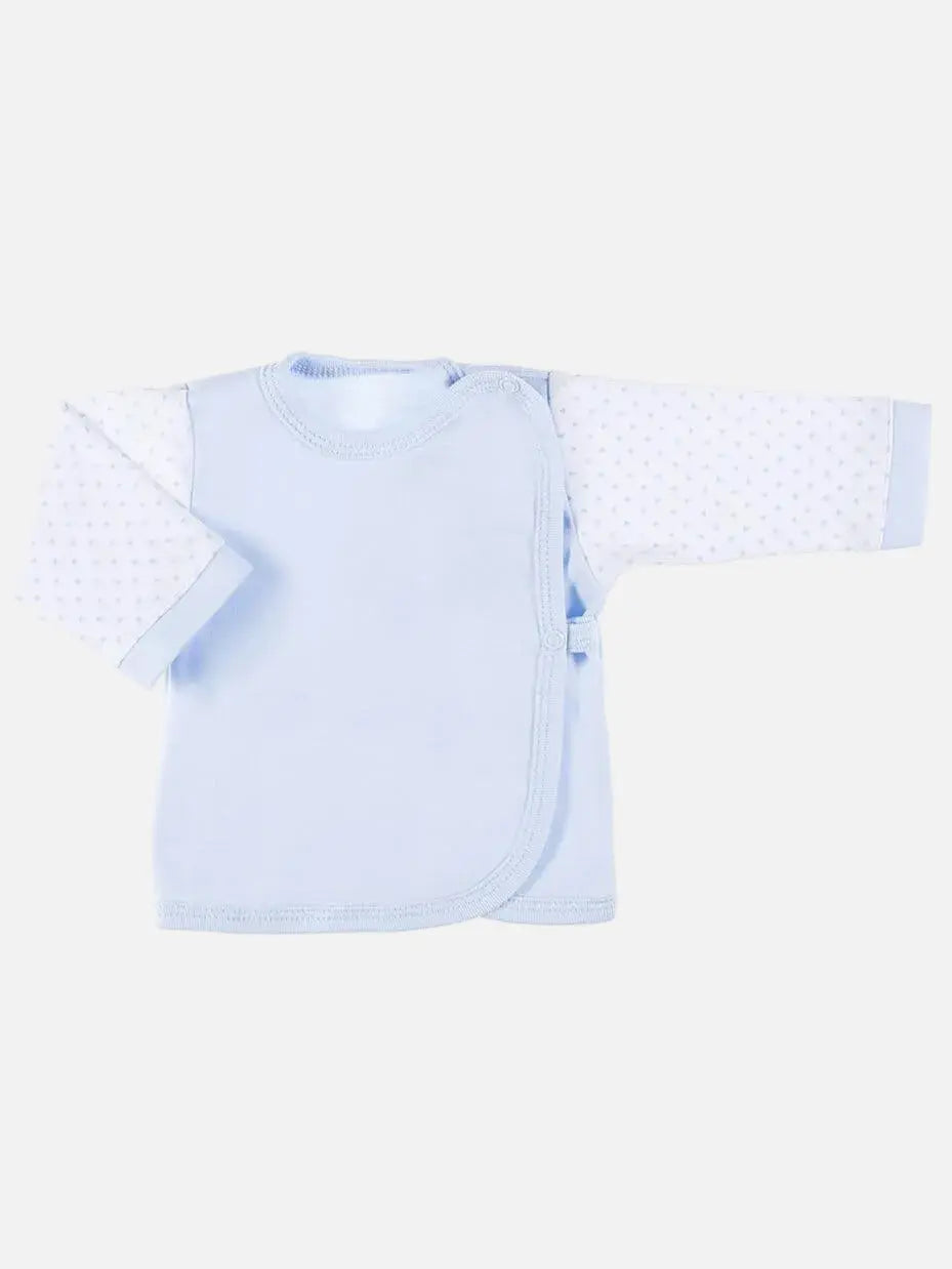 Early Baby Wraparound Top, Blue Top / T-shirt EEVI 