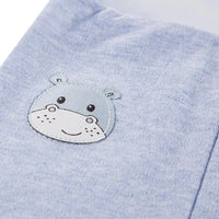 Early Baby Jersey Trousers, Cute Hippo Design - Blue (3-5lb & 5-8lb) Trousers / Leggings EEVI 