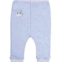 Early Baby Jersey Trousers, Cute Hippo Design - Blue (3-5lb & 5-8lb) Trousers / Leggings EEVI 