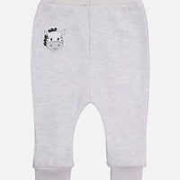 Early Baby Jersey Trousers, Cute Zebra Design - Grey Trousers / Leggings EEVI 