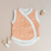 Incubator Vest, Leaping Bunnies , Premium 100% Organic Cotton Bodysuit / Vest Tiny & Small 