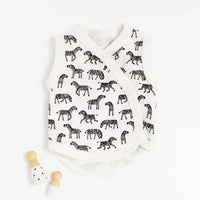 Incubator Vest & Round Hat Set, Little Zebras, 100% Organic Cotton Incubator Vest & Hat Set Tiny & Small 