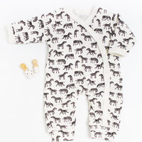 Premature Baby Sleepsuit, Zebras, 100% Organic Cotton Sleepsuit / Babygrow Tiny & Small 