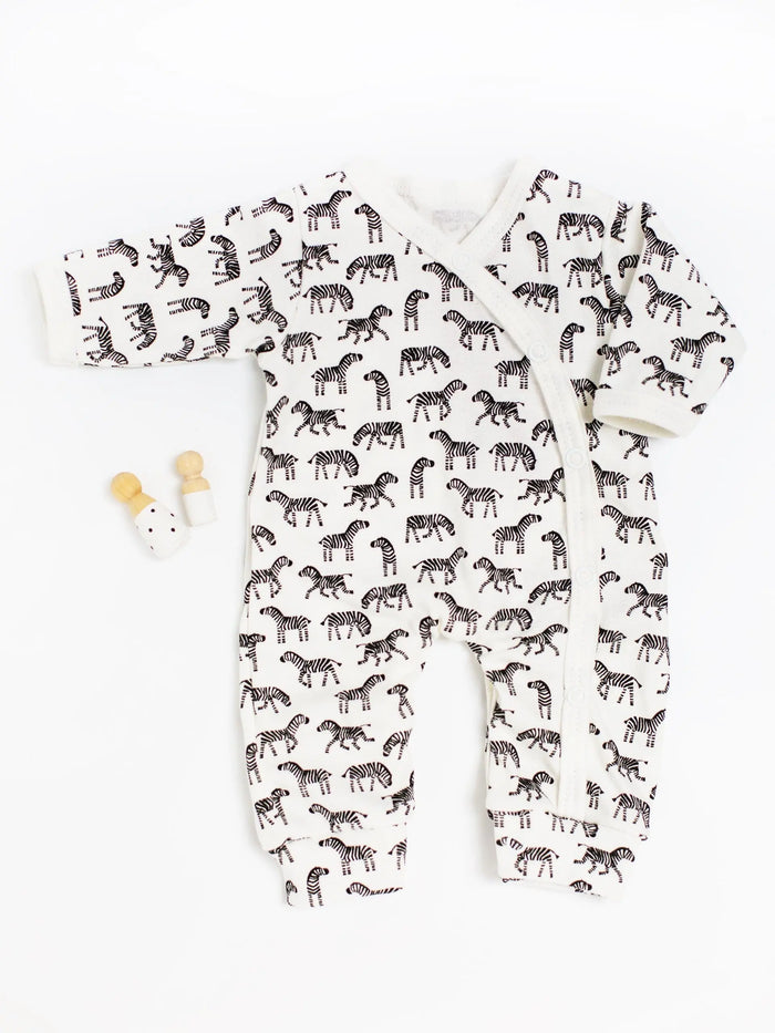 Premature Baby Sleepsuit, Little Zebras, Organic