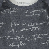 Grey Love Messages Top - Organic Cotton Top / T-shirt Noppies 