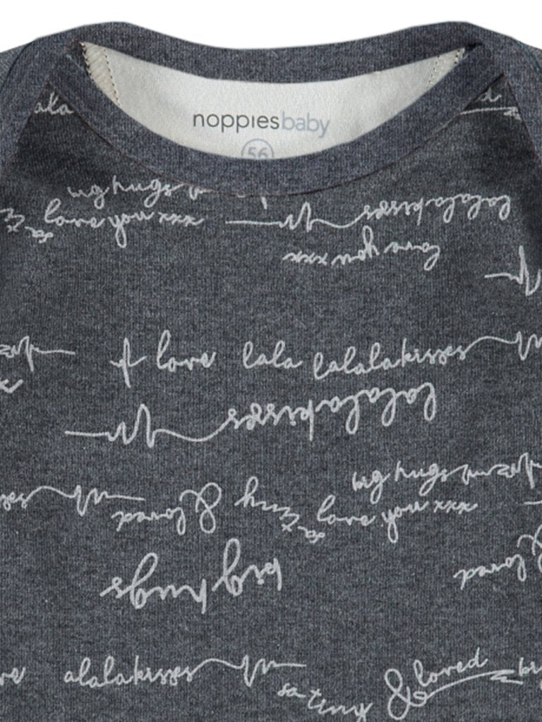 Grey Love Messages Top - Organic Cotton - Top / T-shirt - Noppies