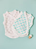 2 Pack Incubator Vest Set, Mint & Silver Clouds, Organic Cotton - Set - Tiny & Small