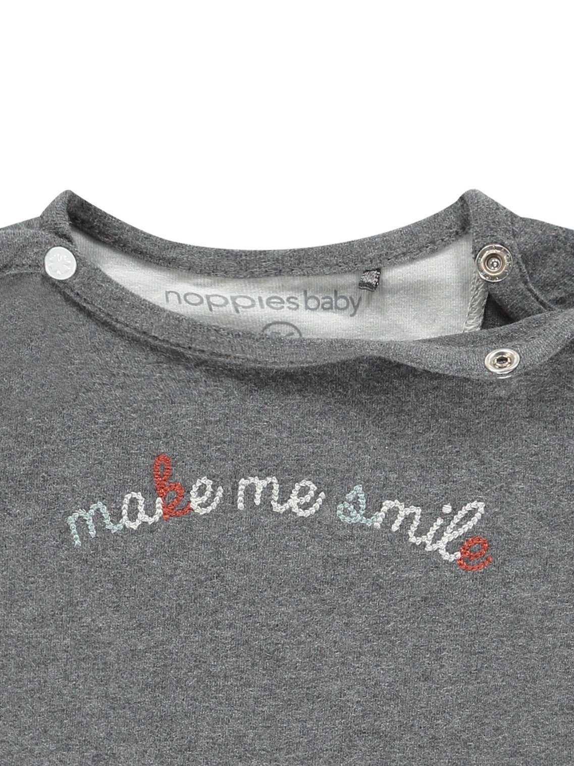 Grey "Make Me Smile" top - Organic Cotton - Top / T-shirt - Noppies
