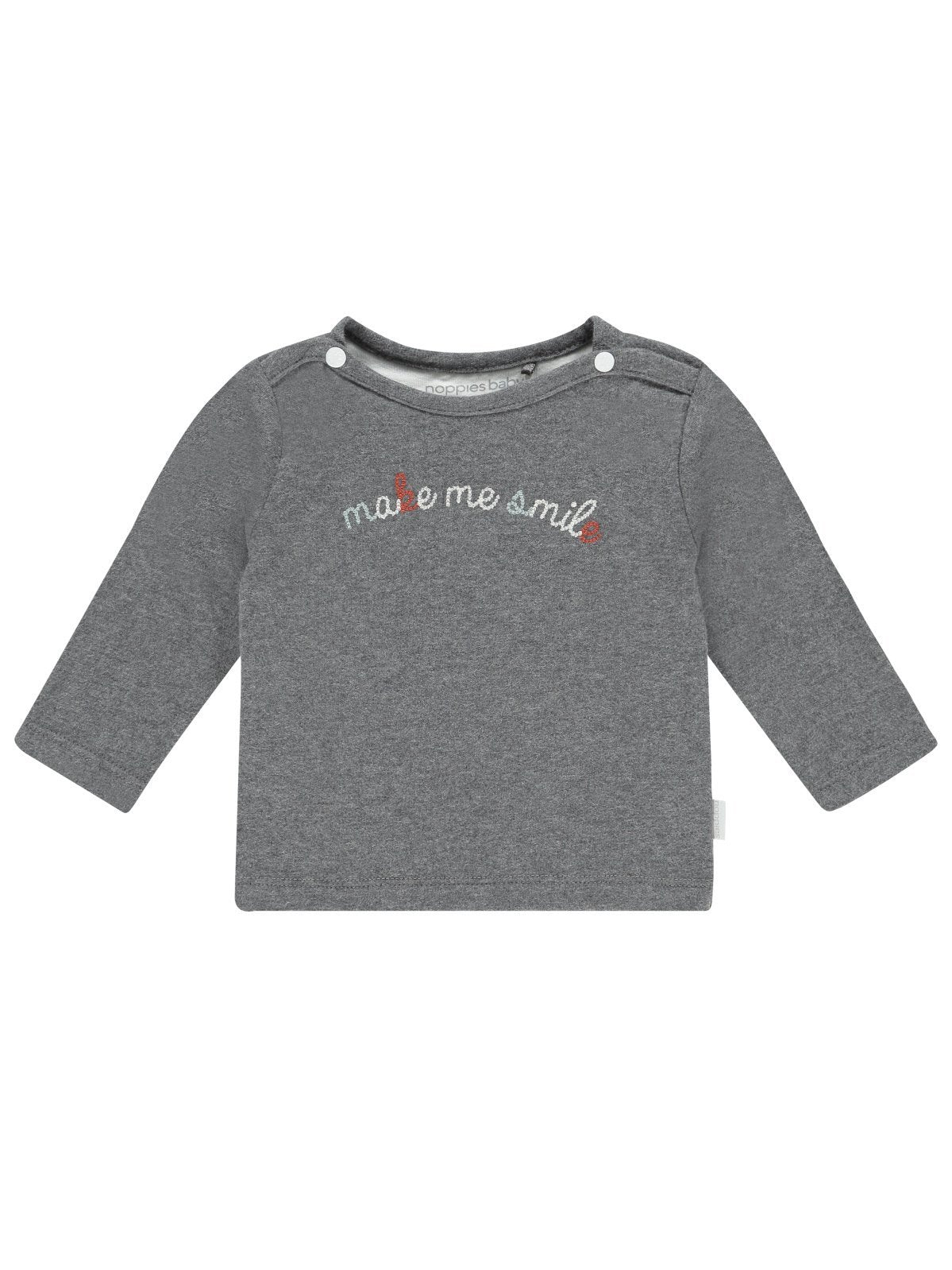 Grey "Make Me Smile" top - Organic Cotton - Top / T-shirt - Noppies
