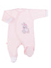 Early Baby Babygrow, Embroidered Bunny Design - Pink - Sleepsuit / Babygrow - EEVI