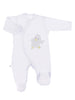 Tiny Baby Footed Babygrow, Embroidered Chick - White - Sleepsuit / Babygrow - EEVI