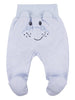 Load image into Gallery viewer, Footed Trousers, Blue with Hippo Face Rear - Trousers / Leggings - EEVI