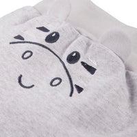 Footed Trousers, Grey With Zebra Face On Rear Trousers / Leggings EEVI 