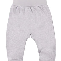 Footed Trousers, Grey With Zebra Face On Rear Trousers / Leggings EEVI 