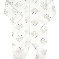 100% Cotton Cloud & Stars Sleepsuit Sleepsuit / Babygrow Soft Touch 