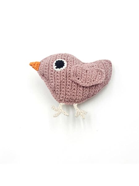 Bird Rattle Toy Pink Pebble Toys UK
