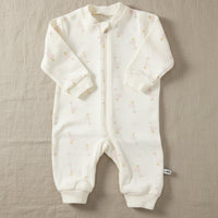 Cream Duck Print Footless Babygrow Sleepsuit / Babygrow Pippi 