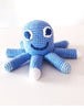 Octopus Crochet Fair Trade Rattle Toy - Cornflower Blue - Rattle - Pebble Toys
