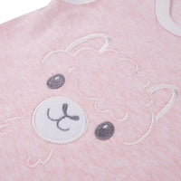 Early Baby Footed Dungarees, Cute Alpaca Design - Pink Dungaree EEVI 